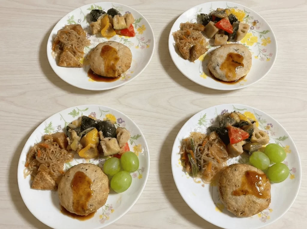 1日目の盛り付け例