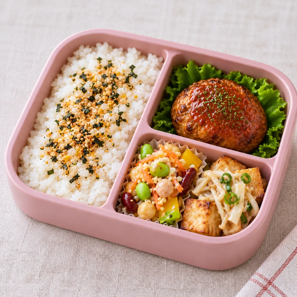 ツクリオのおかずをお弁当に使った様子